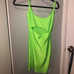 Neon green dress